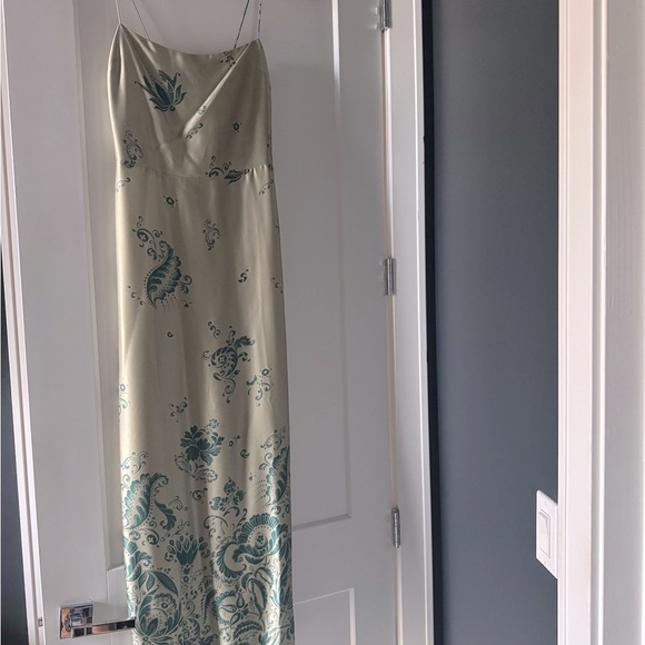 Reformation Frankie Silk Dress - Sage - Picture 3 of 4